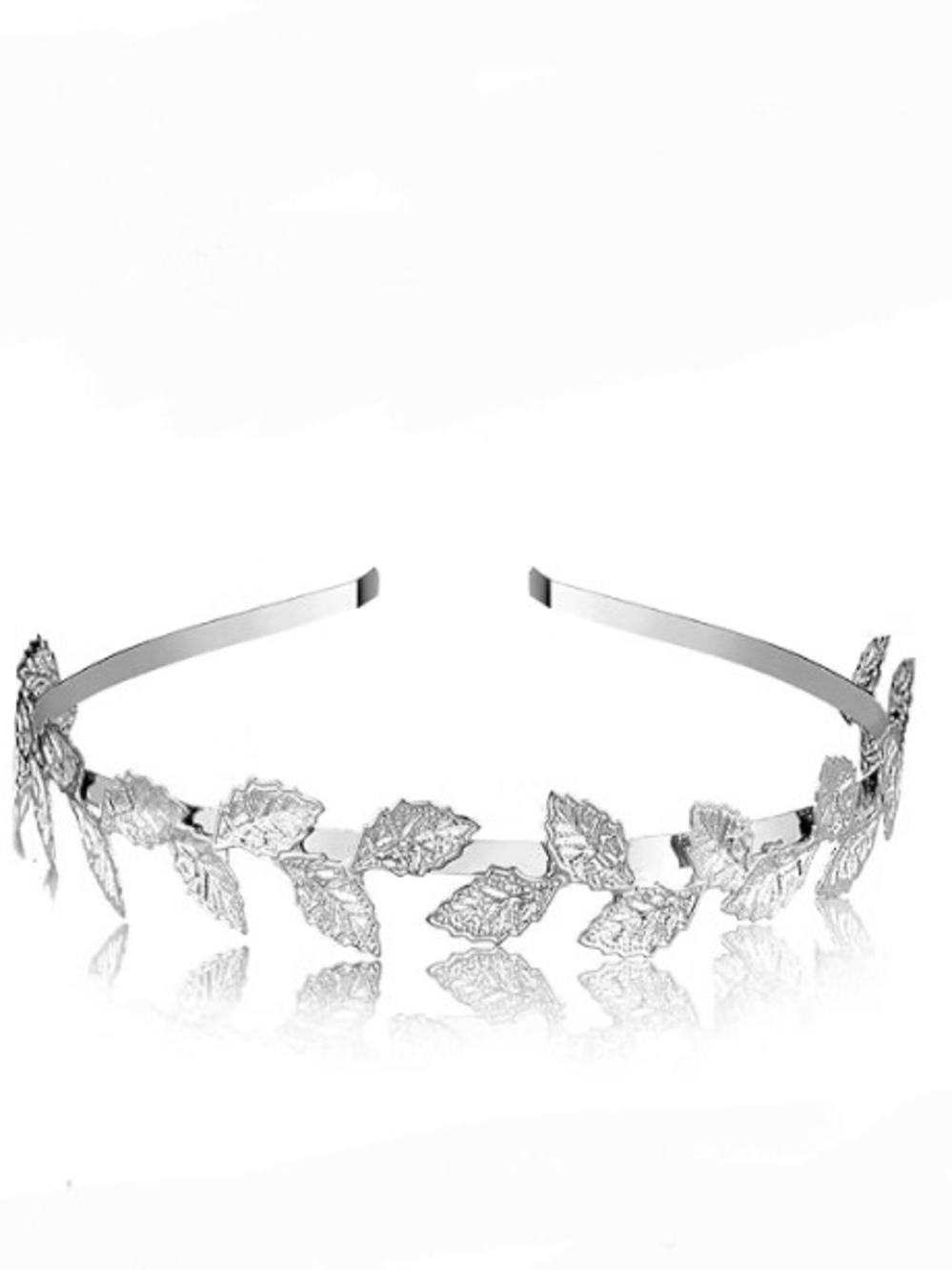 Silver Leaf Metal Headband - Women's Hair Accessories BNIB